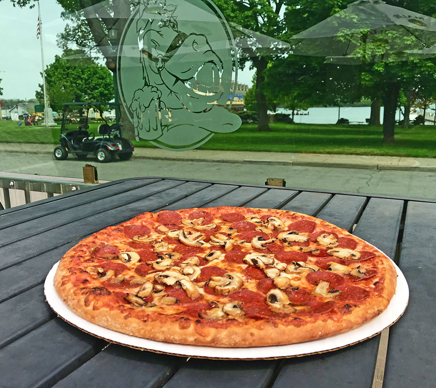 Put-in-Bay cameo pizza put in bay